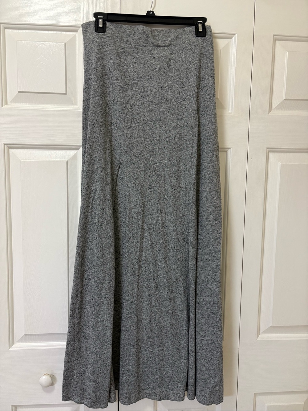 Divided Grey Maxi Skirt - Flowing A-Line